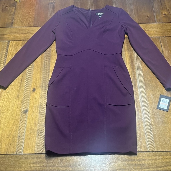 Dkny Dresses & Skirts - DKNY Women's Long Sleeve Dress in Deep Purple